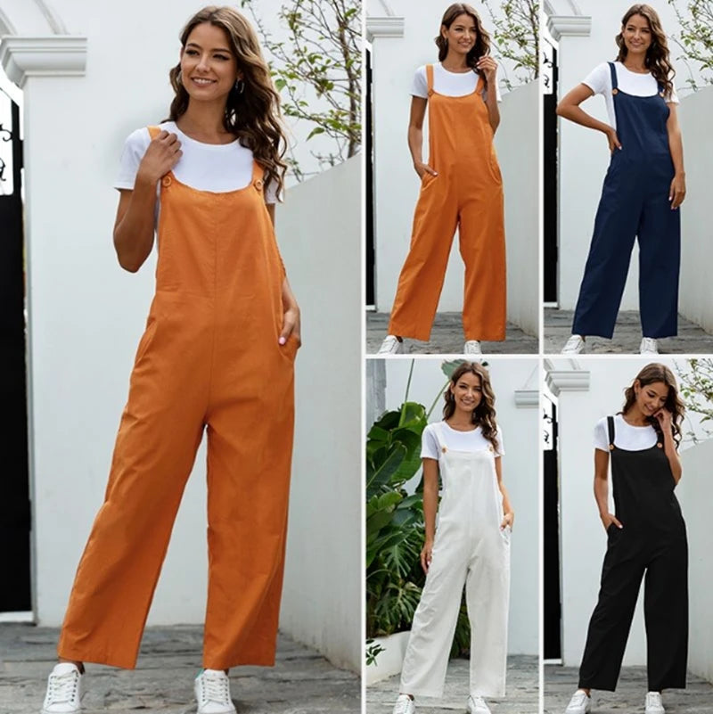 Maternity Casual Overalls - Adjustable Waist