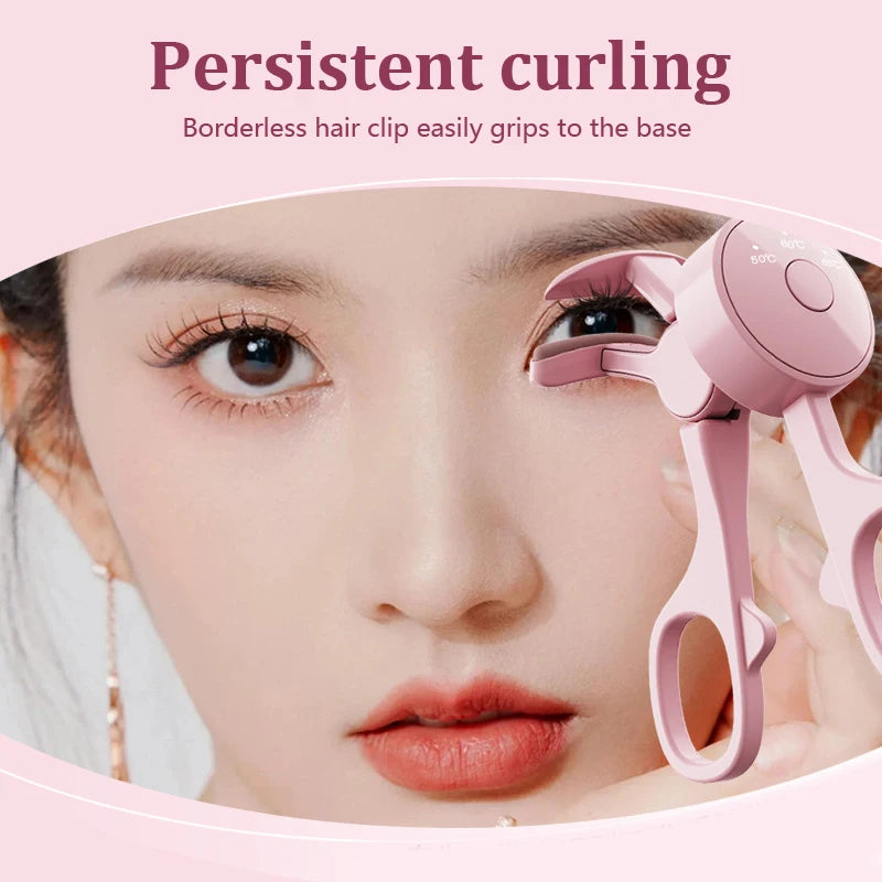 Electric Eyelash Curler: Fast Heating Portable Eyelash Perm & Lasting Curling Tool