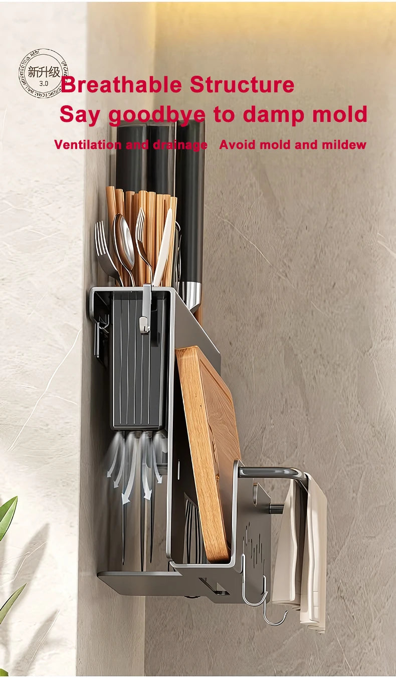 Multi-function Kitchen Holder Wall-mounted Organizer