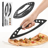 Semi-Circular Pizza Cutter with Protective Cover