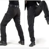 Men's Waterproof Hooded Jackets + Multi-pocket Cargo Pants 2-Piece Suit