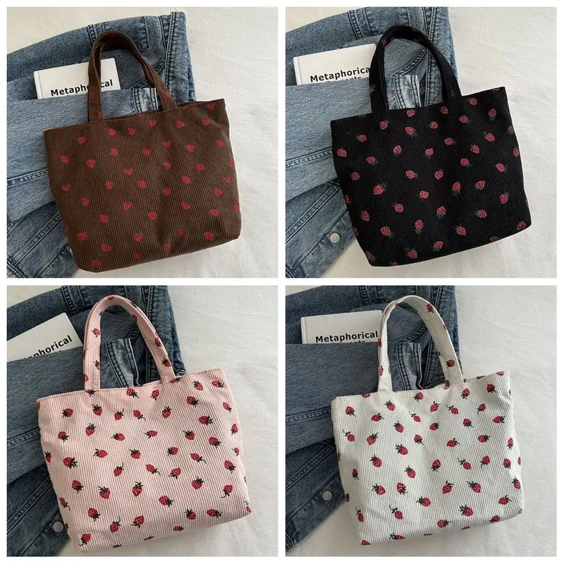 Large Capacity Strawberry Tote Bag