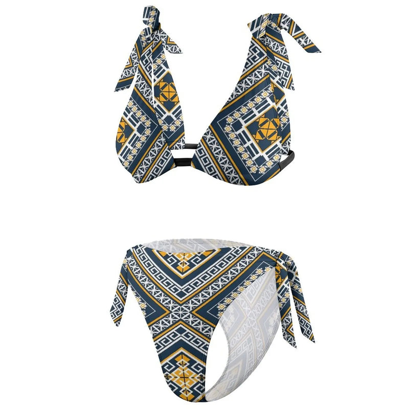 Push Up Geometric Bikinis Set