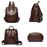 Retro Shoulder Bag - Soft Leather Fashion Backpack