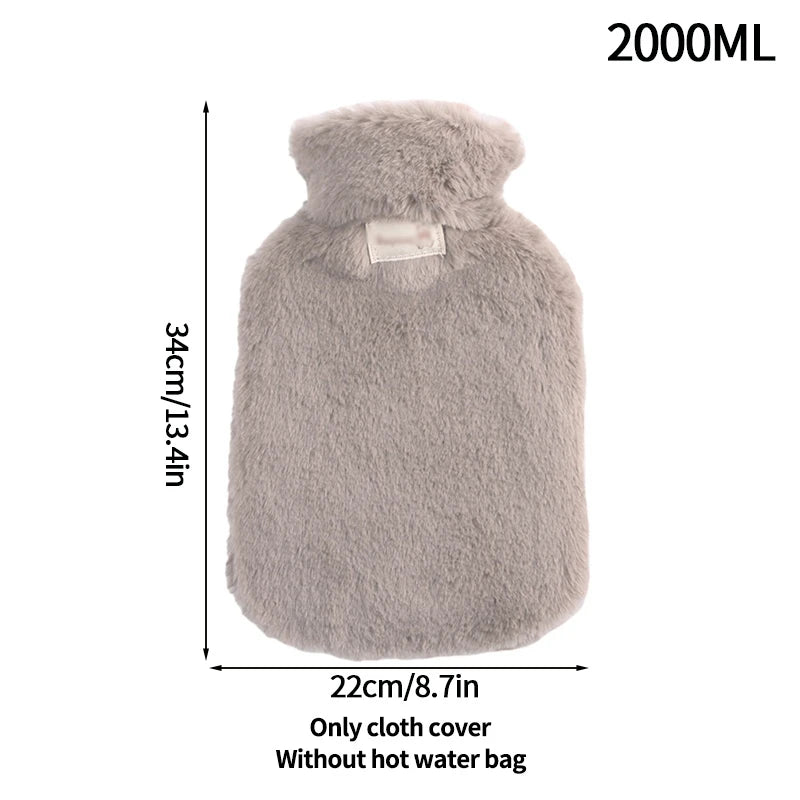 2000ml Hot Water Bag with Plush Cover