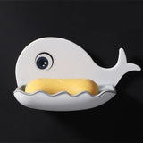 Whale Shape Soap Box Drain Soap Holder Box