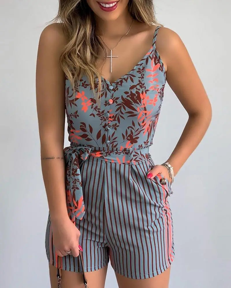 Short Spaghetti Strap Jumpsuit