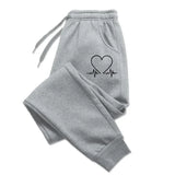 Women's EKG Heart Printed Sweatpants