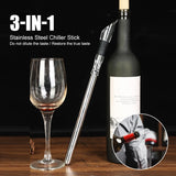 Wine Chiller Stick 3 in 1 – Stainless Steel Iceless Wine Cooler