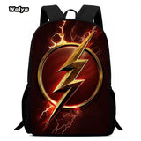 3-PCS Set Cartoon Anime Iron Man Kids School Backpack