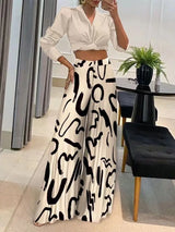 Women's Elegant Fashion Printed Wide Leg Pants