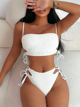 Women Ribbed Push Up Swimsuit