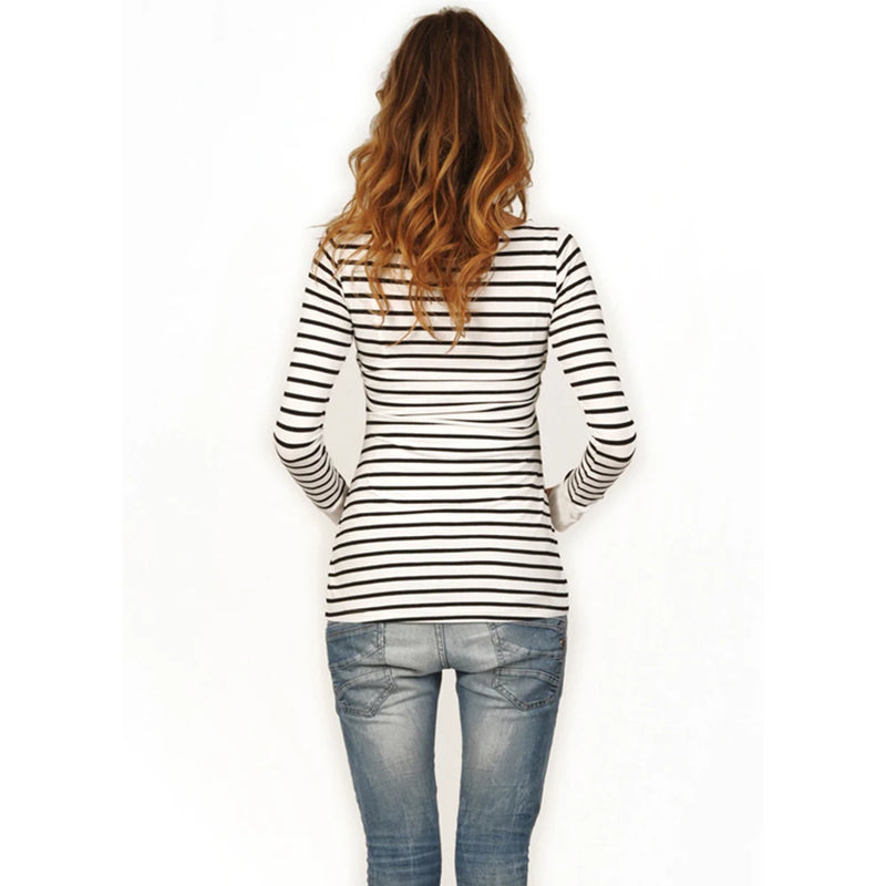 Long Sleeve Maternity Cotton Nursing Tee