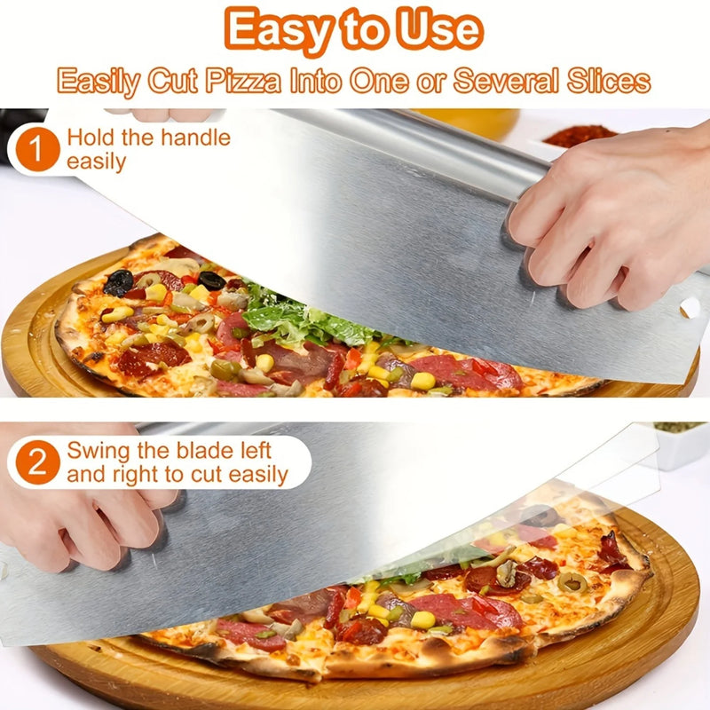 Stainless Steel Pizza Knife with Protective Cover