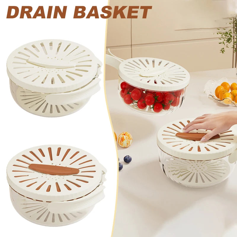 Foldable Vegetable Washing Bowl & Plastic ColanderFoldable Vegetable Washing Bowl & Plastic Colander