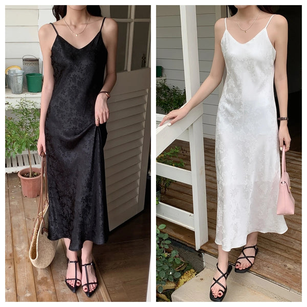 Long Satin Slip Dress