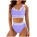 Sporty Two Piece Swimsuit - Athletic Beachwear