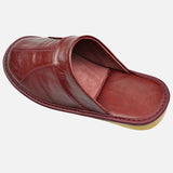 Men's Luxury Handmade Cow Split Leather Home Slippers