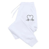 Women's EKG Heart Printed Sweatpants