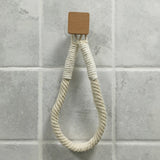 Nail-Free Rope and Wood Hook Paper or Hand Towel Holder