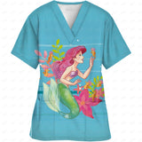 Disney Princess Printed Medical Scrubs