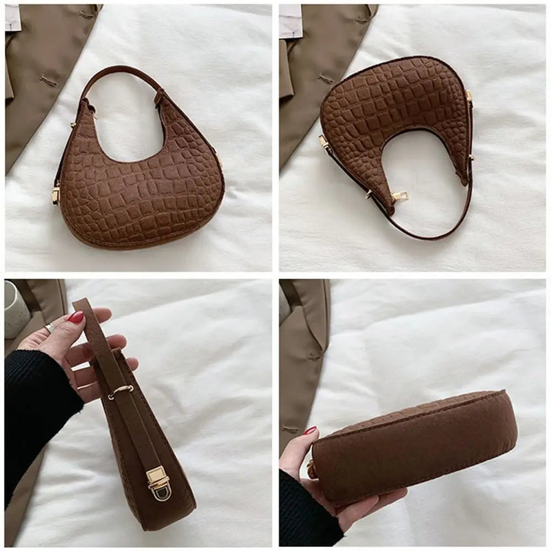 Crocodile Grain Underarm Bag