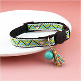 Adjustable Cat Collar with Tassels and Bells