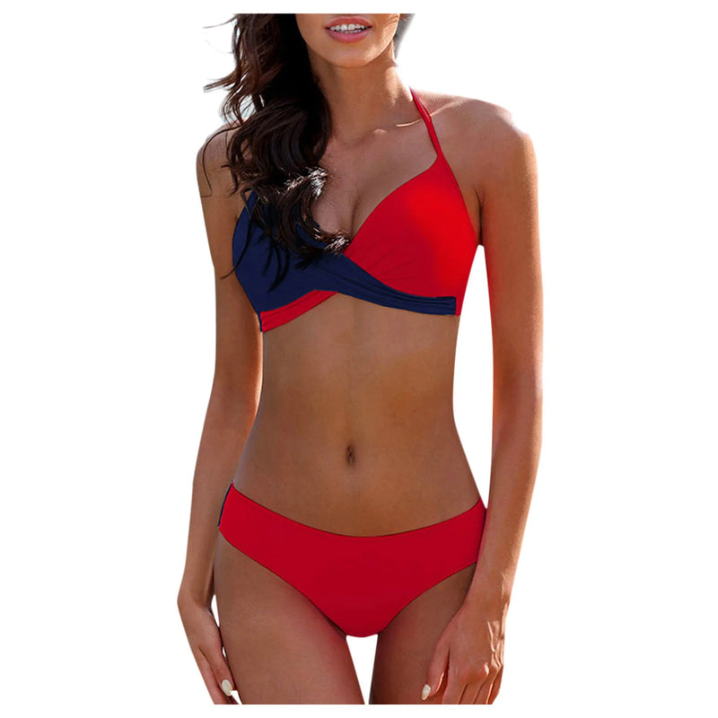 Split Color Bikini - Swimwear Women