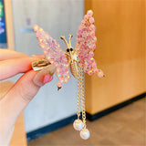 Butterfly Pearl Tassel Hairpin