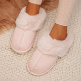 Faux Fur Thicken Plush Winter Home Slippers