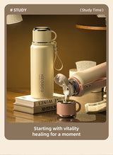 Stainless Steel Thermal Bottle with Tea Filter - Temperature Display