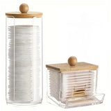 3pcs Cotton Swab Holder Bathroom Dispenser Storage Canister Set