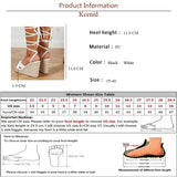 Casual Roma Gladiator Cross Lace-Up Platform Wedge Sandals