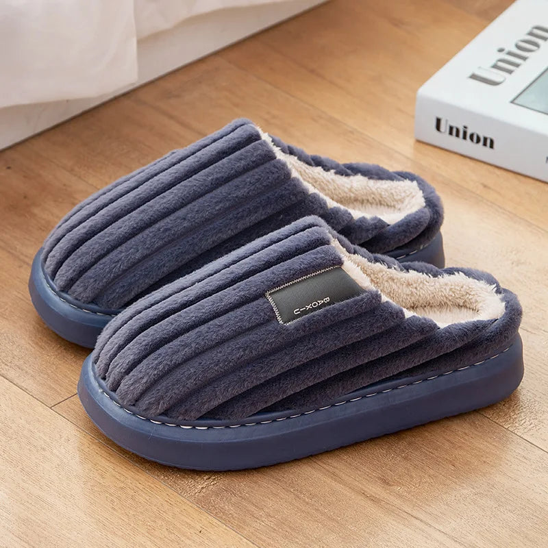 Autumn and Winter Men's Thick Warm Slippers