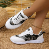 Breathable Round Toe Lace Up Women's Casual Shoes