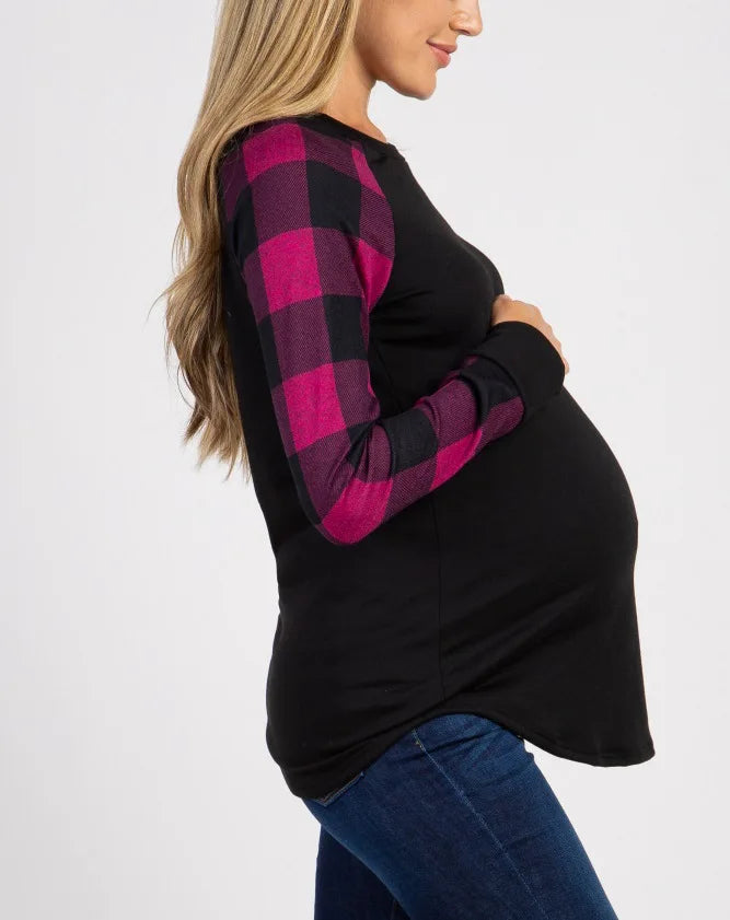 Maternity Long Sleeve Fashion Tops