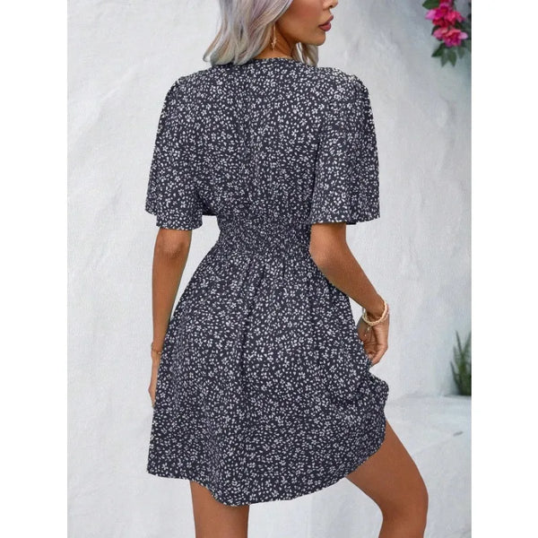 Casual Floral Loose Short Dress