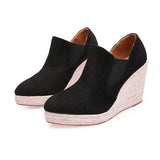 Wedge Platform Slippers - High Soft Pointed