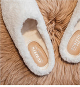 Round Toe Faux Fur Lambswool Slippers