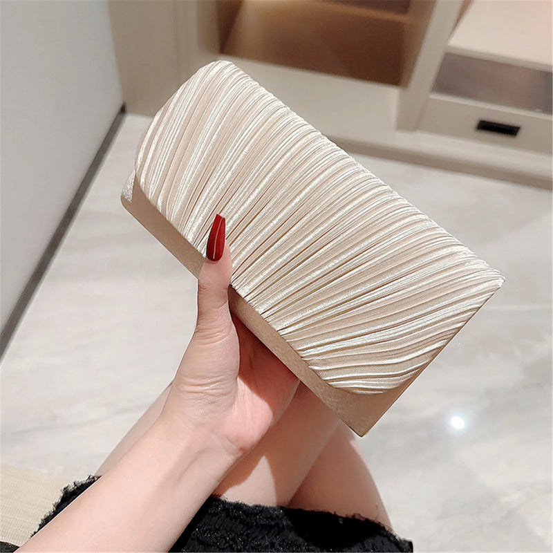 Elegant Luxury Fashion Fold Evening Clutch Bag