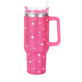 Diamond Thermos Cup with Handle – 40oz