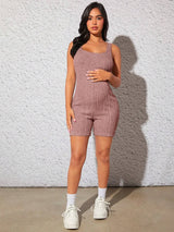 Maternity Ribbed Knitted Jumpsuit