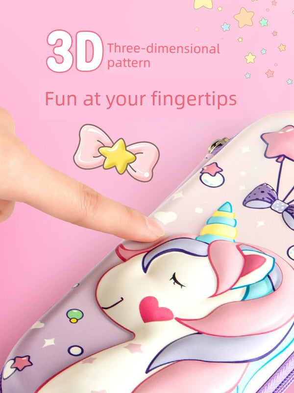 Unicorn Stain-Resistant Pink Pencil Case