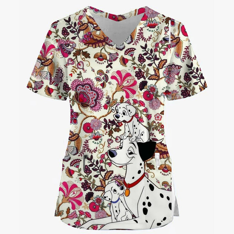 101 Dalmatian Printed Scrub Tops