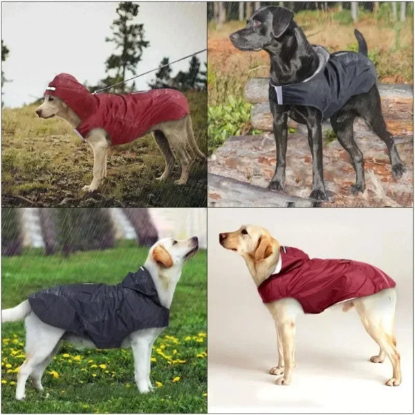 Pets Outdoor Rain Clothes with Reflective Stripe