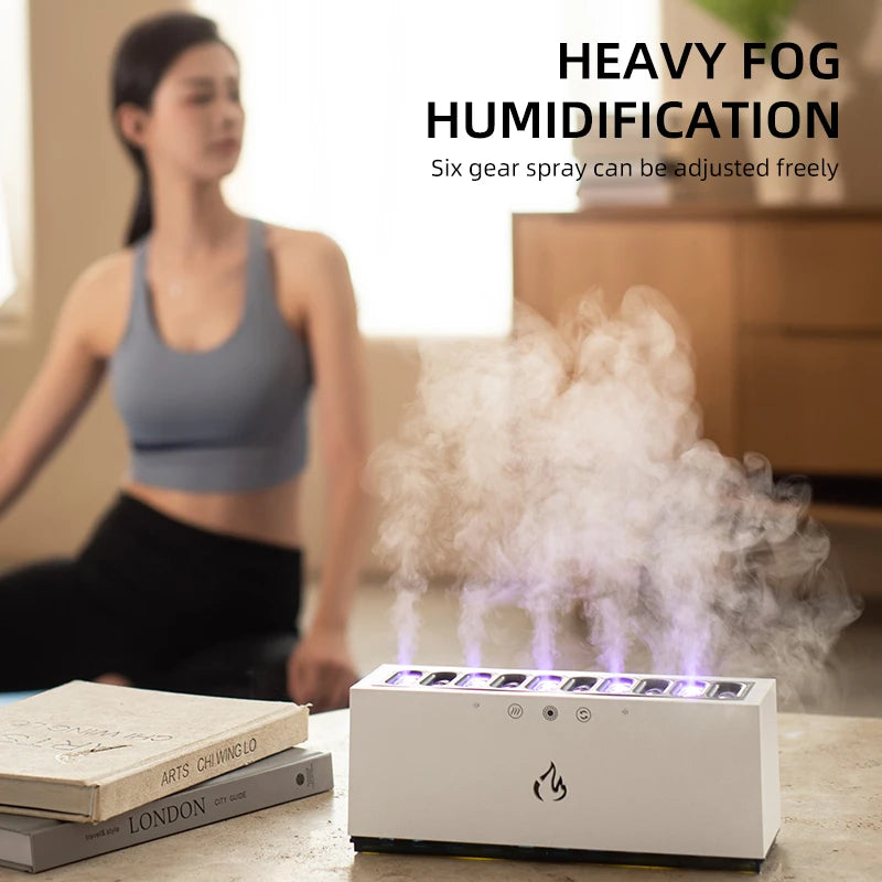 Heavy Fog Air Humidifier with RGB LED Lamp & Sound Rhythm Spray