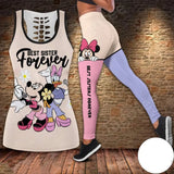 Disney Mickey Mouse Hollow Vest + Leggings Yoga Suit