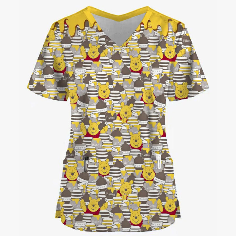 Winnie the Pooh 3D Scrub Tops