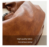 One Shoulder Minimalist Style Soft Leather Tote