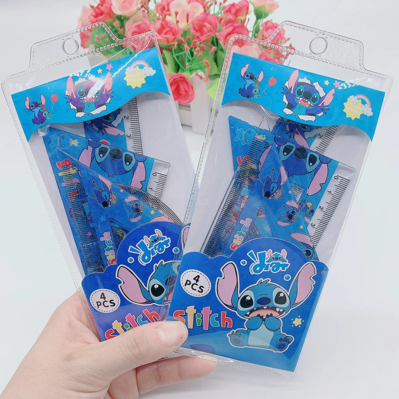 4pcs Disney Stitch Ruler Set